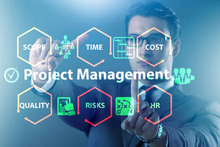 Concept of project management with business peopleの写真素材