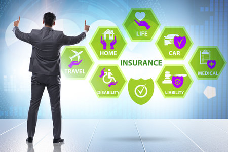 Concept of various types of insuranceの写真素材