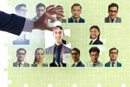Concept of recruiting effective and efficient teamの写真素材