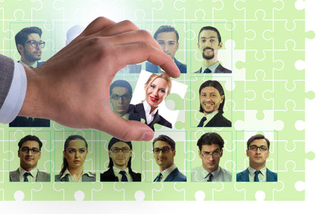 Concept of recruiting effective and efficient teamの写真素材