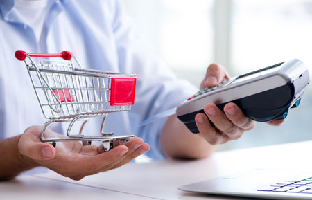 Paying for online purchase with credit at POS