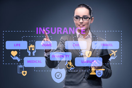 Concept of various types of insuranceの写真素材