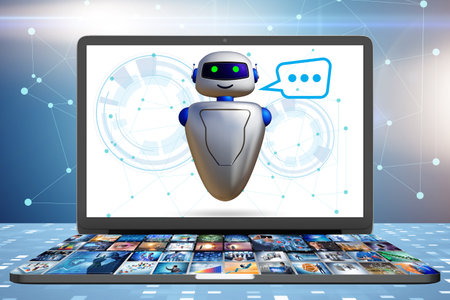 Concept of chat bot - 3d rendering