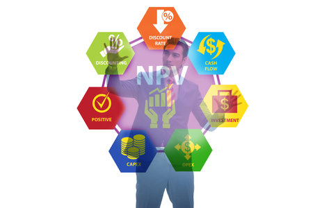 Concept of NPV - Net Present Valueの写真素材