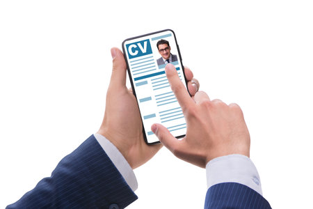 Recruitment and employment concept with cv