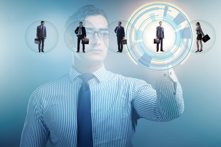 Recruitment and employment concept with businessmanの写真素材