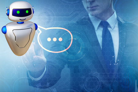 Concept of chat bot in modern business communication