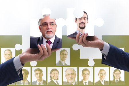 Concept of recruiting effective and efficient teamの写真素材
