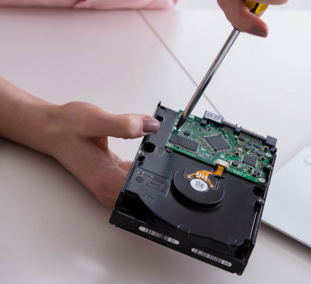 Hard drive repair and data recovery with restoration