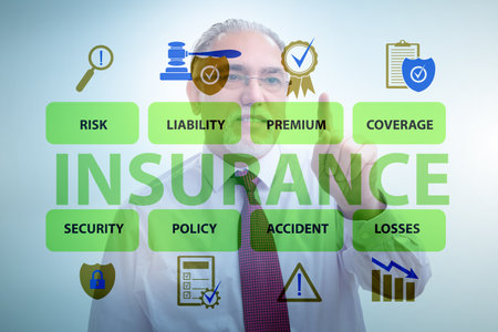 Concept of various types of insuranceの写真素材