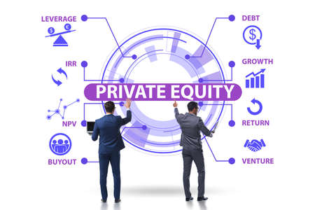 Businessman in private equity conceptの写真素材