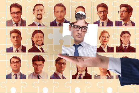 Concept of recruiting effective and efficient teamの写真素材