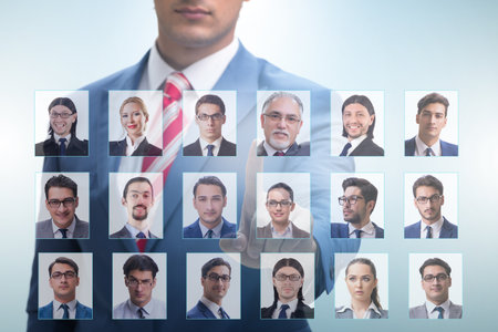 Recruitment and employment concept with businessmanの写真素材