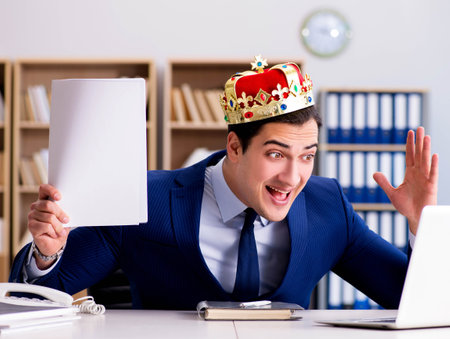 King businessman working in the officeの写真素材