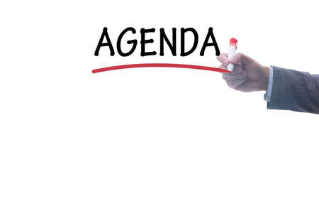 Agenda of a meeting with few itemsの写真素材