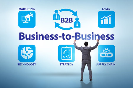 Business to business concept with business peopleの写真素材