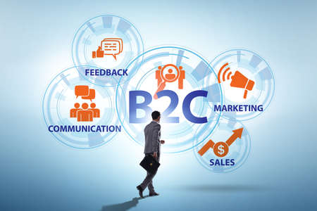 Business to customer concept with business people