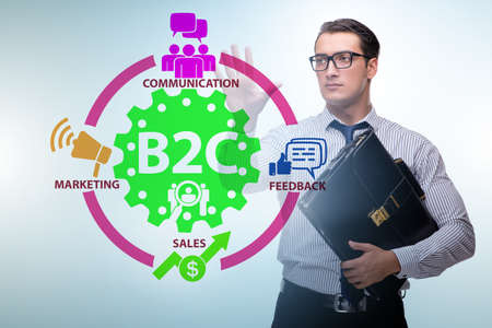 Business to customer concept with business people