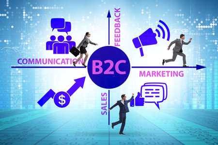 Business to customer concept with business people