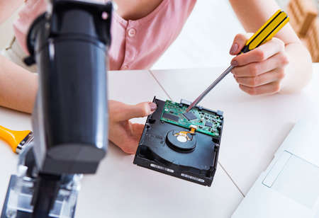 Hard drive repair and data recovery with restoration