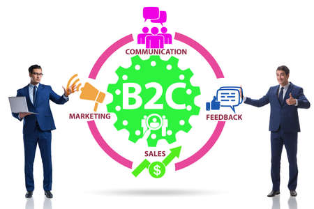 Business to customer concept with business people