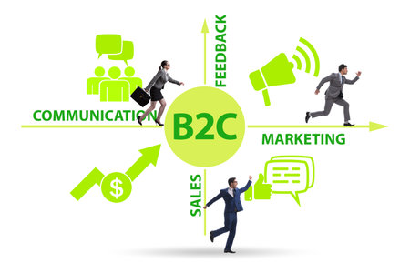 Business to customer concept with business peopleの写真素材