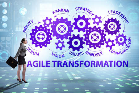 Concept of agile transformaion and reorganisationの写真素材