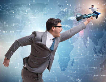 Businessman in start up business conceptの写真素材