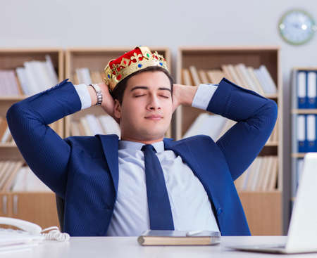 King businessman working in the officeの写真素材