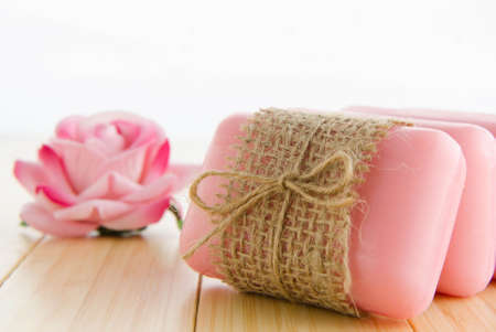 Healthy lifestyle concept with aromatic soapsの写真素材