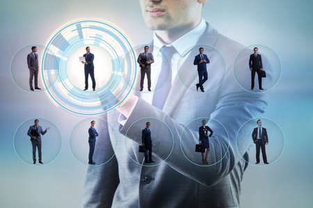 Recruitment and employment concept with businessmanの写真素材