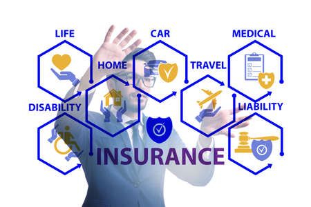 Concept of various types of insuranceの写真素材