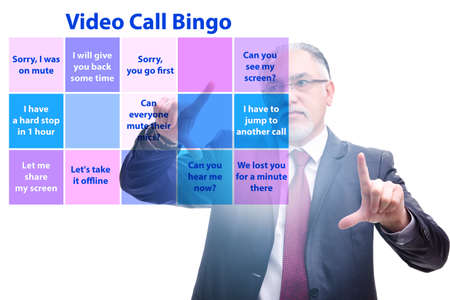 Funny concept with video call bingoの写真素材