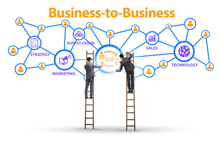 Business to business concept with business peopleの写真素材