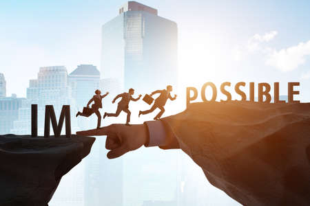 The concept of impossible becoming possibleの写真素材