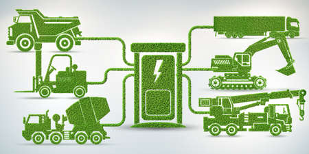 Concept of electric vehicles charging stationの写真素材