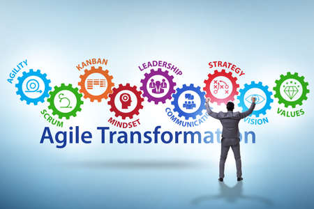 Concept of agile transformaion and reorganisationの写真素材