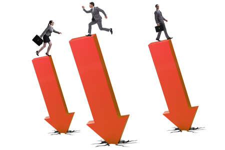 Business people in economic crisis conceptの写真素材