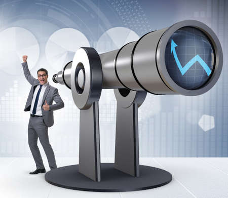 Businessman in financial planning business concept