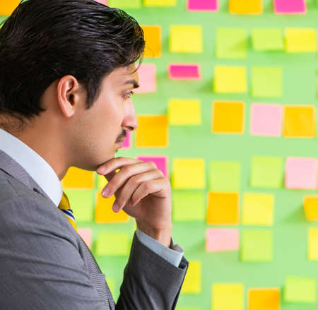 Businessman with many business prioritiesの写真素材