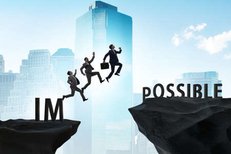 The concept of impossible becoming possibleの写真素材