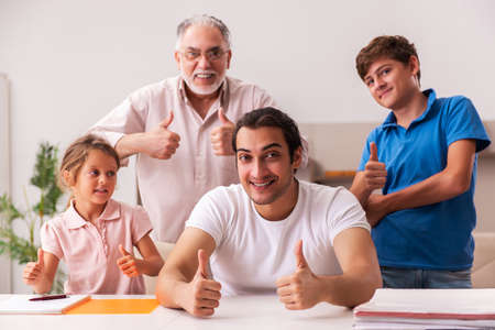 Three generations at home during pandemic