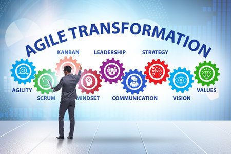 Concept of agile transformation and reorganizationの写真素材