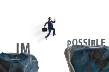 The concept of impossible becoming possibleの写真素材