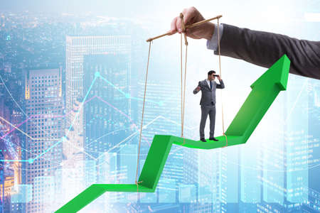 Concept of supporting economic growth in economyの写真素材