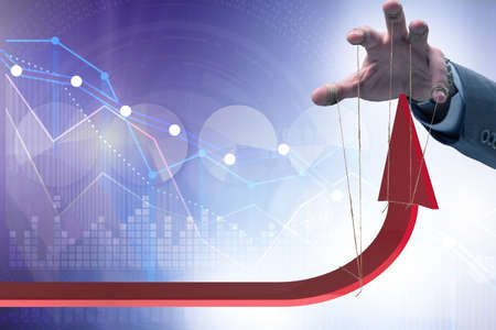 Concept of supporting economic growth in economyの写真素材