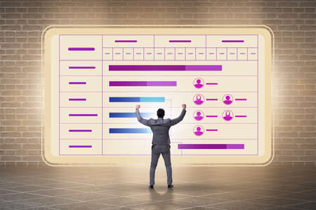 Businessman in project management concept