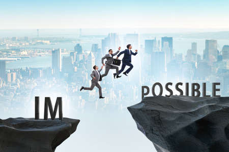 The concept of impossible becoming possibleの写真素材