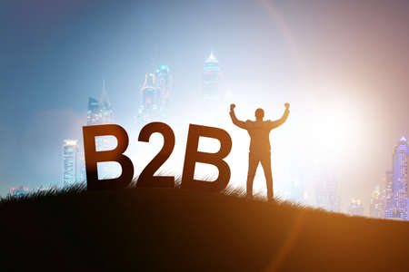 Business to business concept with businessman