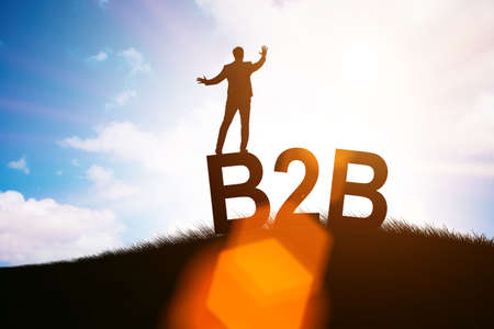Business to business concept with businessman